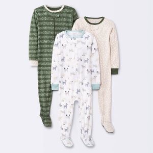 Baby Boys 3pk puppies tight fit Sleep N Play Cloud Island beige 24M new